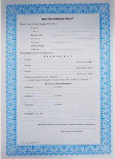 contoh daftar riwayat hidup lulusan smk