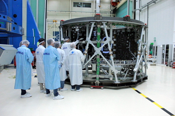 A snapshot of the European Service Module that will fly on the Artemis 6 mission.