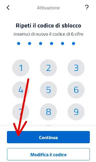 Installare Applicazione IO e primi passi - 5 inserici un codice di sblocco o imposta l'impronta o il riconoscimento biometrico