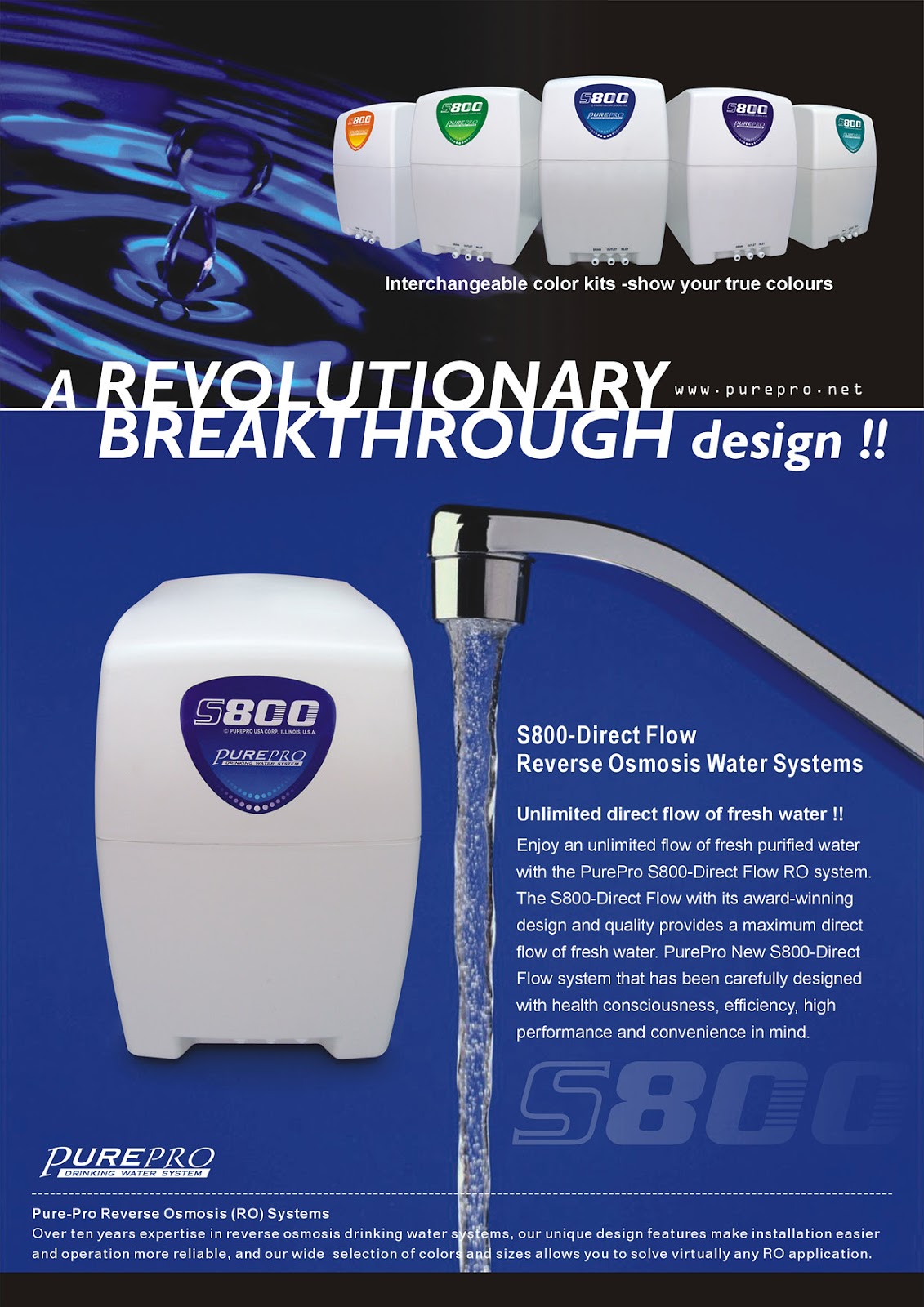 PurePro® S800-Direct Flow Reverse Osmosis Water Filter System