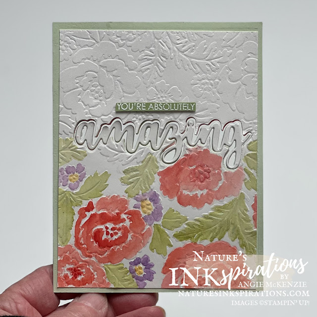 Amazing Thanks Die-Cut See-Through Card with the Pretty Flowers Embossing Folder