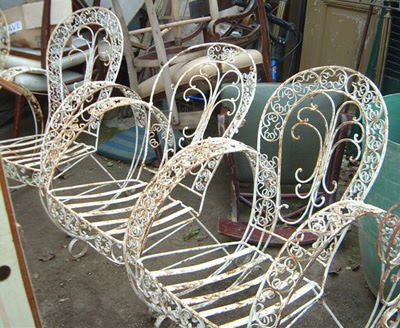 Vintage Metal Patio Furniture on French Vintage Iron Garden Chairs And Tables And After Reading