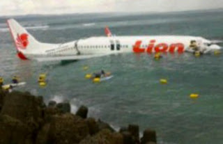 Pesawat Lion Air kecelakaan