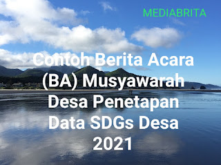 Contoh Berita Acara (BA) Musyawarah Desa Penetapan Data SDGs Desa 2021