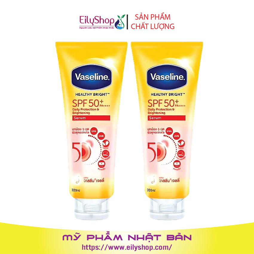 Sữa Dưỡng Thể Trắng Da Toàn Thân Chống Nắng Vaseline Healthy Bright Sun + Pollution Protect SPF 50+ PA++++ Shop Mỹ Phẩm Nhập Khẩu Thailan