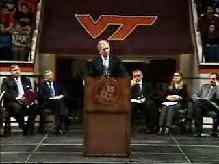 President Bush Offers Condolences at Virginia Tech Memorial Convocation