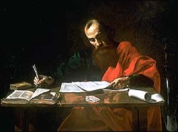 St. Paul writing his letters