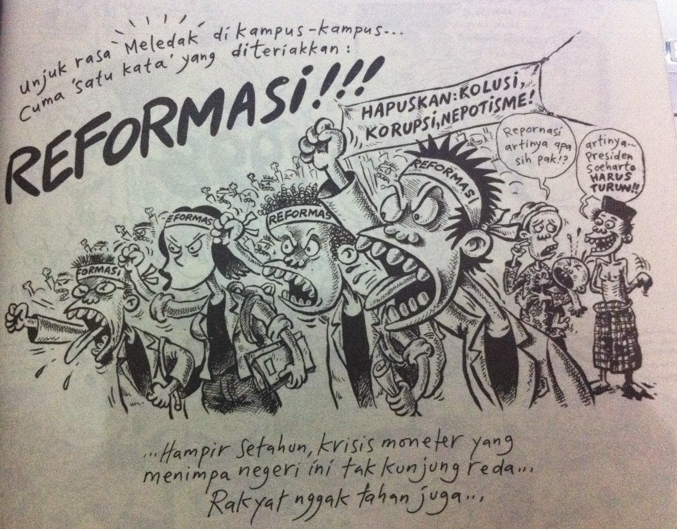 Selendang Warna Indonesia 1998 Penggalan Sejarah Dalam Kartun