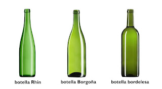 Formas botellas de vino