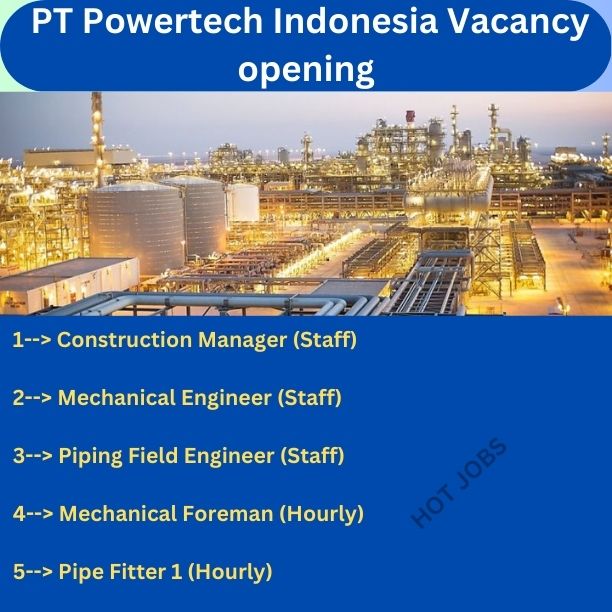 PT Powertech Indonesia Vacancy opening