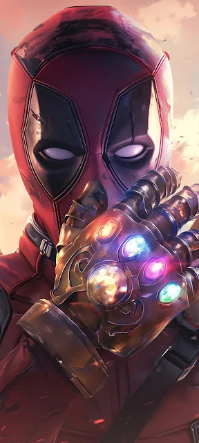 Papel de Parede Deadpool e As Joias do Infinito