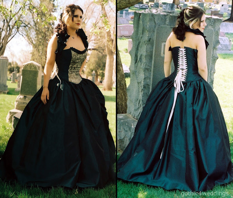 Dark Green Victorian Steampunk Gothic Prom Dresses Pictures
