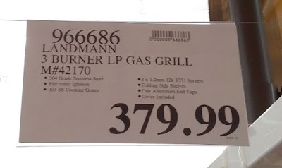 Deal for the Landmann model 42170 3 Burner LP Gas BBQ Grill at Costco