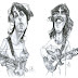 Sketching - Paul McCartney and George Harrison