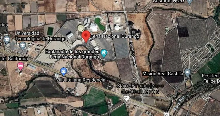 Mapa Feria Nacional Durango
