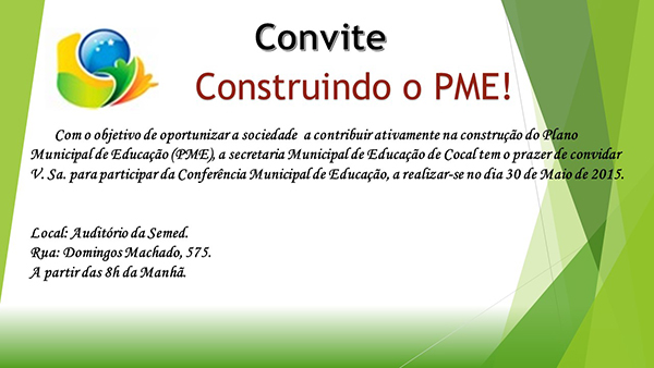 Convite: Construindo o PME