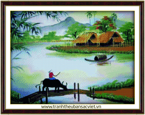 ve dep tam hon viet qua nhung buc tranh phong canh lang que anh 9 - tranhtheubansacviet.vn