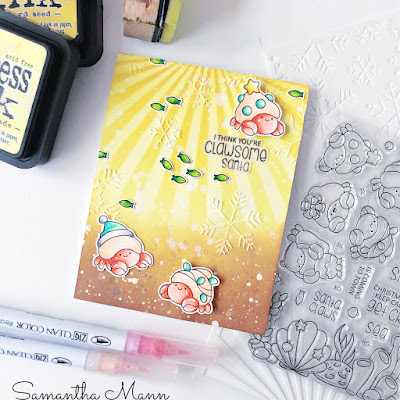You're Clawsome Santa Card by Samantha Mann for Get Cracking on Christmas Card Series, Distress Inks, Ink Blending, Christmas, Card Making, Cards, Clearly Besotted, Lawn Fawn, #clearlybesotted #getcrackingonchristmas #cardmaking #christmas #christmascard