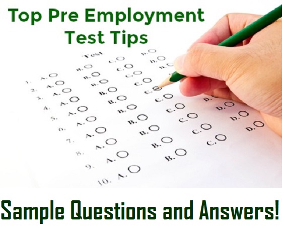 Pre Employment Assessment Test Questions and Answers PDF