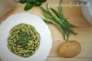 foto pesto alla genovese con patate e fagiolini