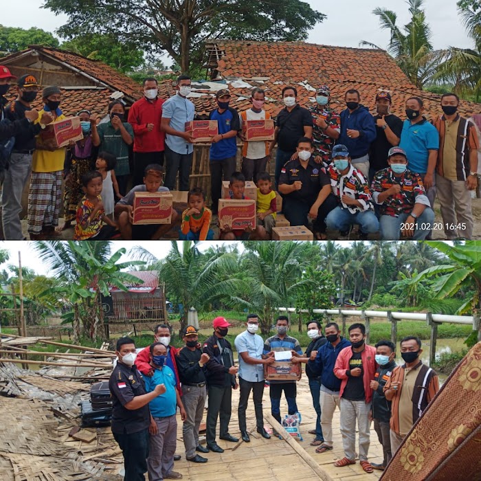 Forkom Kemiri Bantu Korban Rumah Roboh di Lontar dan Korban Banjir Patramanggala