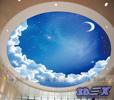 3D stretch ceiling, 3d ceiling design, 3d ceiling art, modern ceiling 2018
