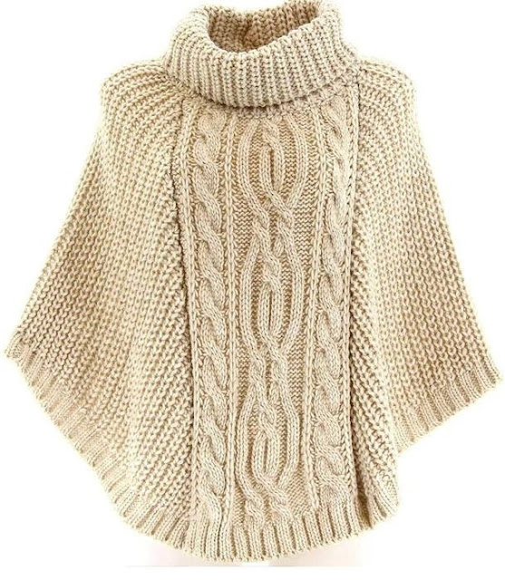 Blusa Poncho Em Croche Trico