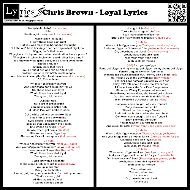 Chris Brown - Loyal Lyrics | lyricsassistance.blogspot.com