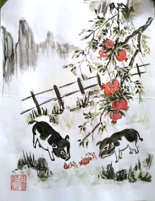 Pintura tradicional oriental. Tecnica Xieyi y Sumi-e