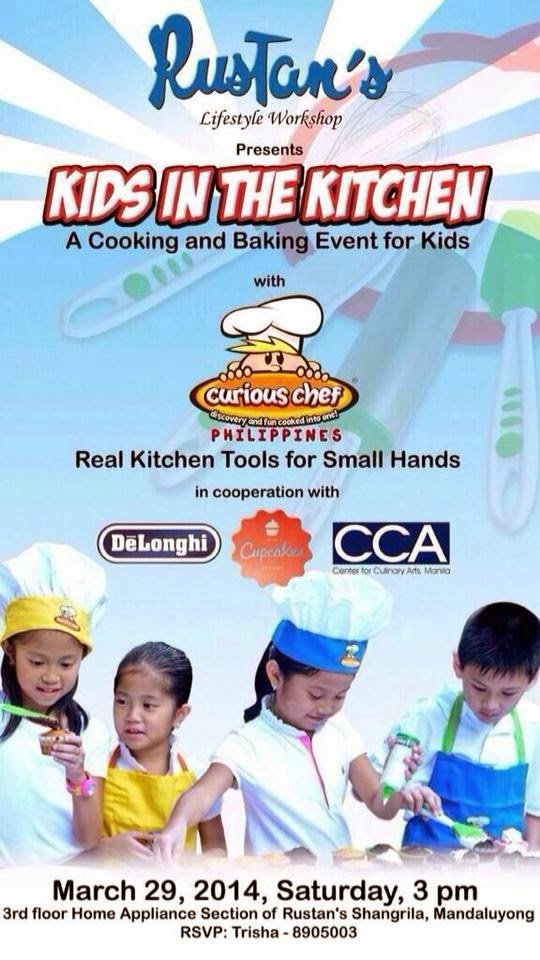 Cooking and baking event for kids this March 29th in Rustans