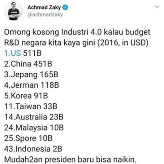 CEO Bukalapak Minta Maaf ke Jokower soal Cuitan Industri 4.0