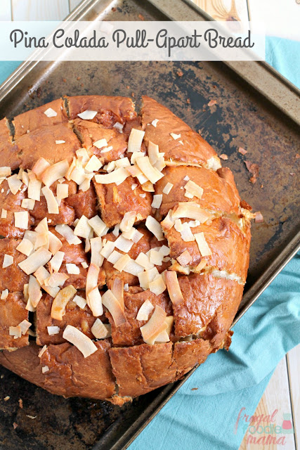 If you are looking for a sweet tropical treat that will feed a crowd, you can't wrong with this easy to make Pina Colada Pull-Apart Bread.