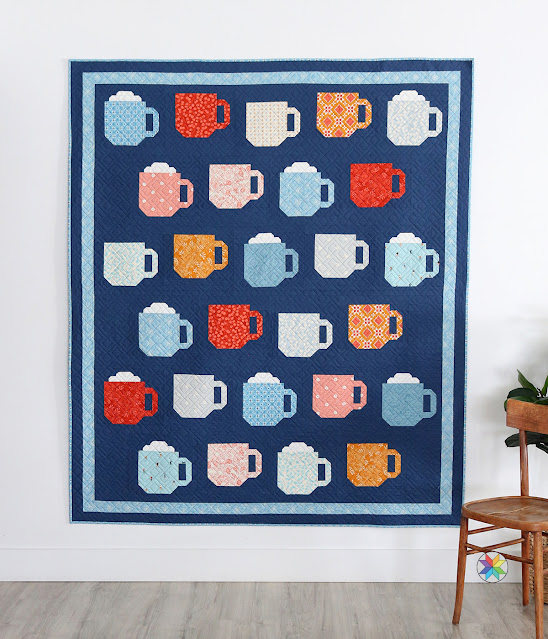 Mod Mugs quilt pattern by Andy Knowlton of A Bright Corner