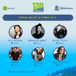 Festival SESC de Inverno: sábado e domingo tem show de Zeca Baleiro e de Fernanda Abreu na Praça Olímpica