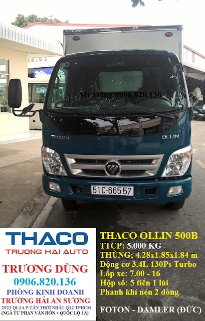 Xe tải THACO OLLIN  500B 2015 Tải Trọng 5.0 Tấn