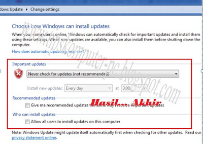 Cara Menonaktifkan Windows Auto Update Windows 7