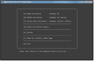 Microsoft Activation Script V1.4  - Aktifasi Windows