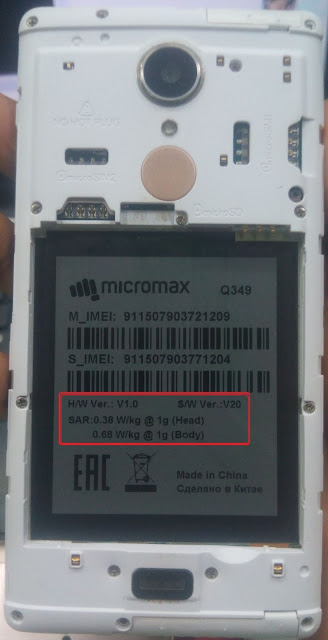 Micromax Q349 Flash File CM2 Read Firmware