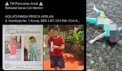 Mayat Bocah Dilakban Diduga Korban Penculikan Berkaitan Utang Piutang Ibunya