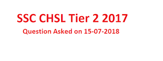 SSC CHSL Tier 2 Question Paper