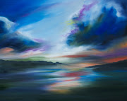 Clouds at Sunset 24 x 30 oil on gallery wraped canvas (clouds at sunset)
