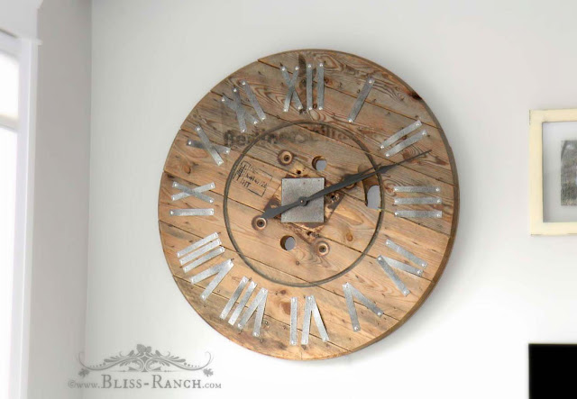 Wood Spool Top Clock, Bliss-Ranch.com