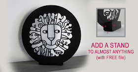 Lion Head Cutout and FREE stand Cutting file by Janet Packer for Silhuette UK Blog