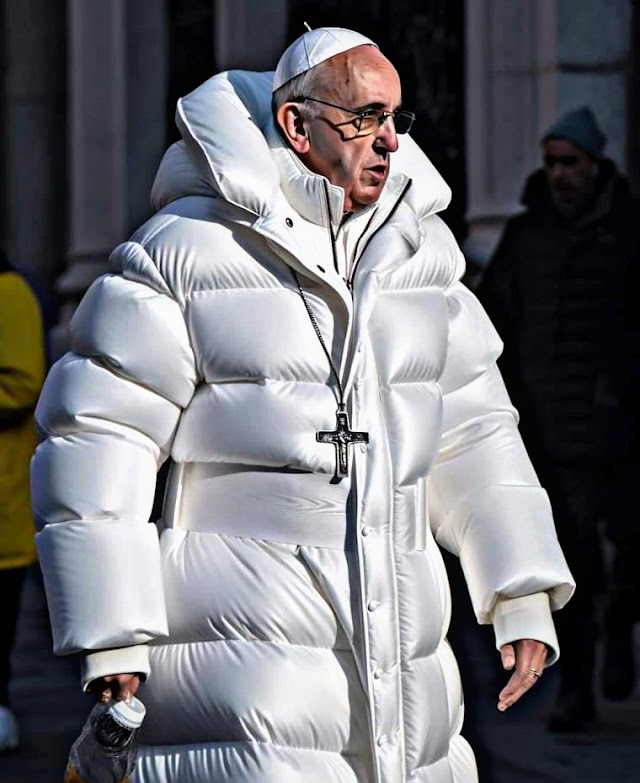 Pope Francis A.i. image goes Viral on Internet. Pope Francis Wear Puffer Coat.