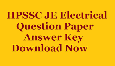 HPSSC JE Electrical Question Paper, HP JE Electrical Question Paper, Old HPSSC JE Electrical Question Paper, HPSSC JE Electrical Question Paper PDF, Question Paper,