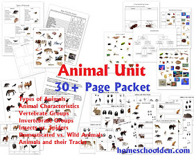 http://homeschoolden.com/2015/12/21/animal-unit-types-of-animals-worksheet-packet-30-pages/