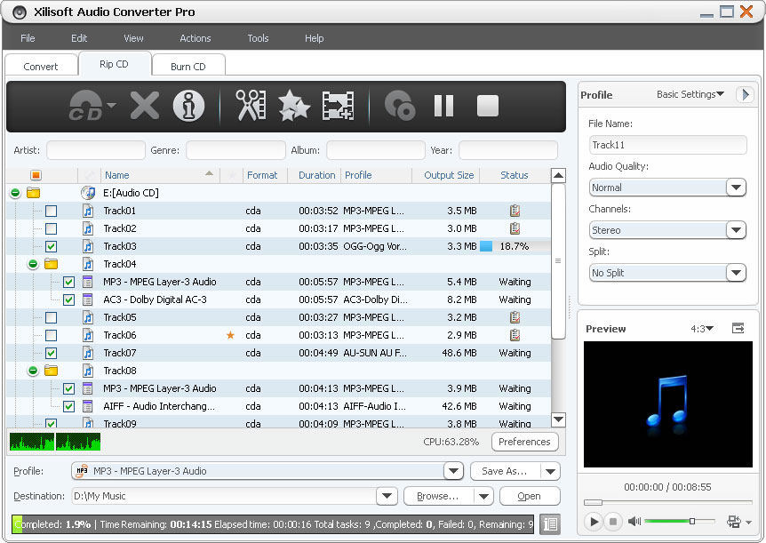 Xilisoft Audio Converter Pro 6.2.0.0331 Software + Crack