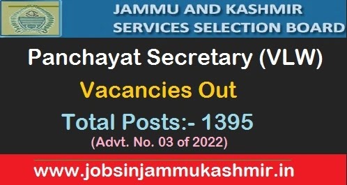 Jkssb VLW/Panchayat Secretary vacancies out