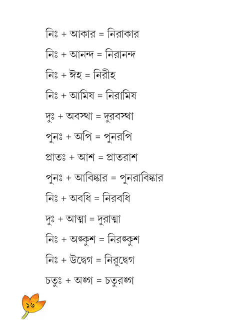 বিসর্গসন্ধি | প্রথম অধ্যায় | ষষ্ঠ শ্রেণীর বাংলা ব্যাকরণ ভাষাচর্চা | WB Class 6 Bengali Grammar