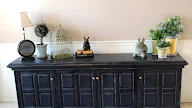 How To Paint Furniture Black Like Pottery Barn - Brass knobspulled it all together!